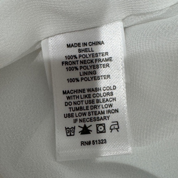 1. State White Flowy Women's Tank Top Blouse (S) - Picture 7 of 7